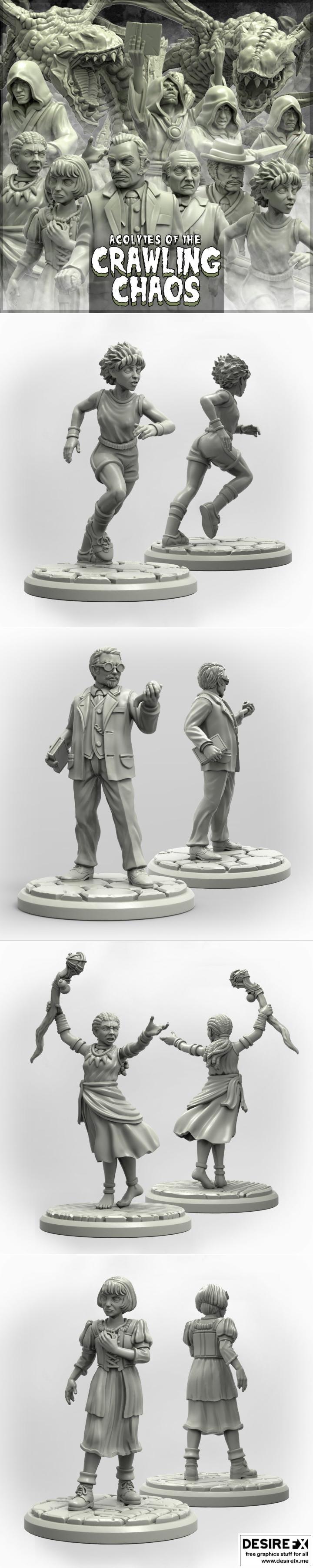 爬行混沌的追随者——3D打印模型|Acolytes of the Crawling Chaos – 3D Print Model STL