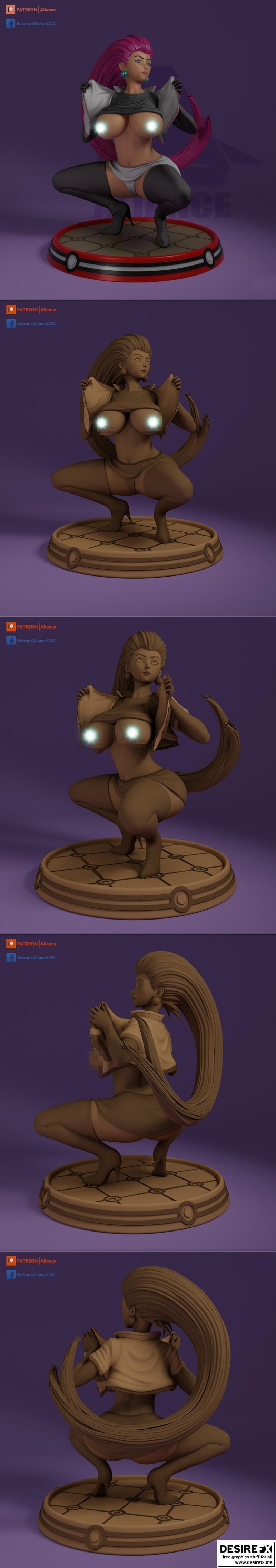宝可梦杰西 3D打印模型|Pokemon Jesse – 3D Print Model STL
