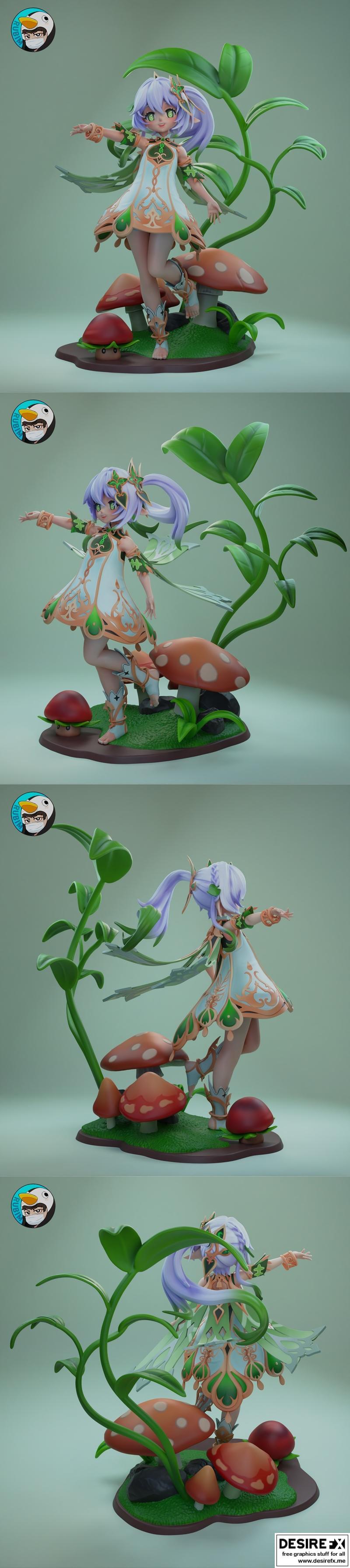原神娜维娅 3D打印模型 STL|Genshin Impact Nahida – 3D Print Model STL