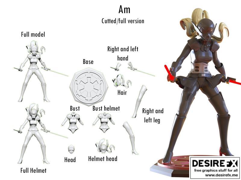 Am - 3D打印模型：动漫角色立体造型|Am – 3D Print Model STL