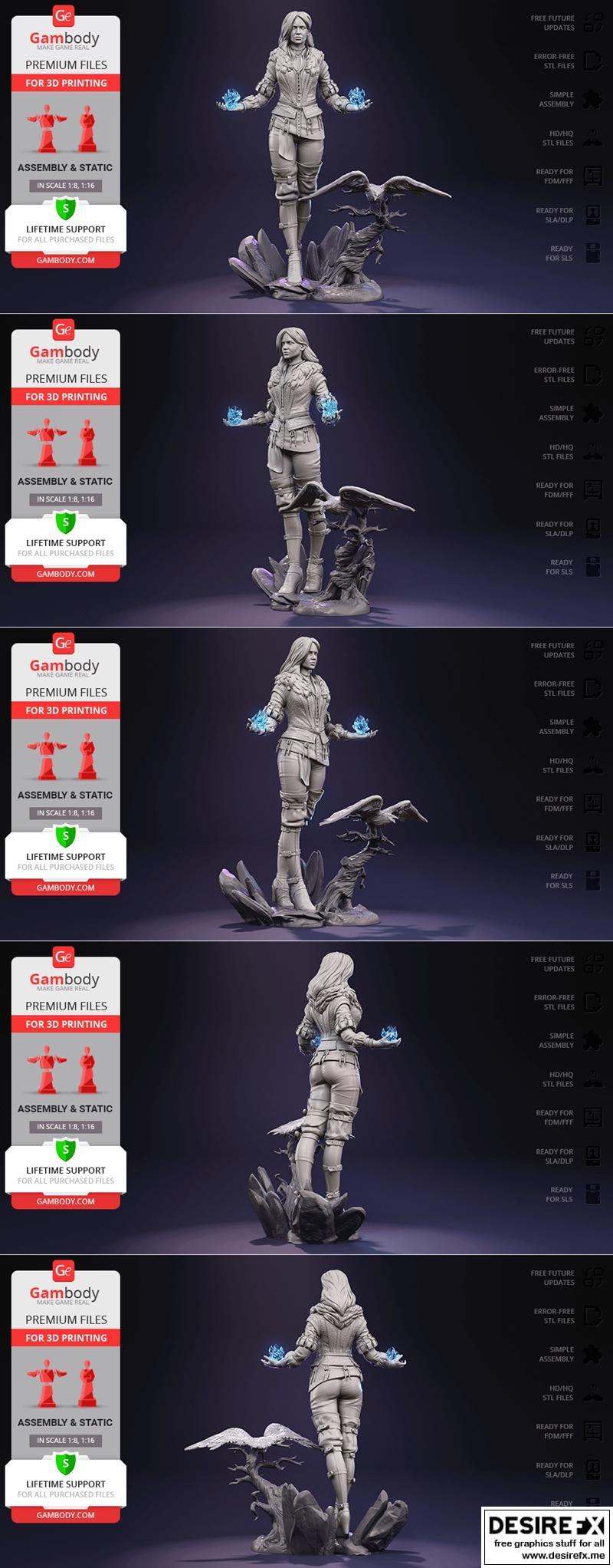 《巫师3》耶妮芙尔 3D打印模型|Yennefer – The Witcher – 3D Print Model STL