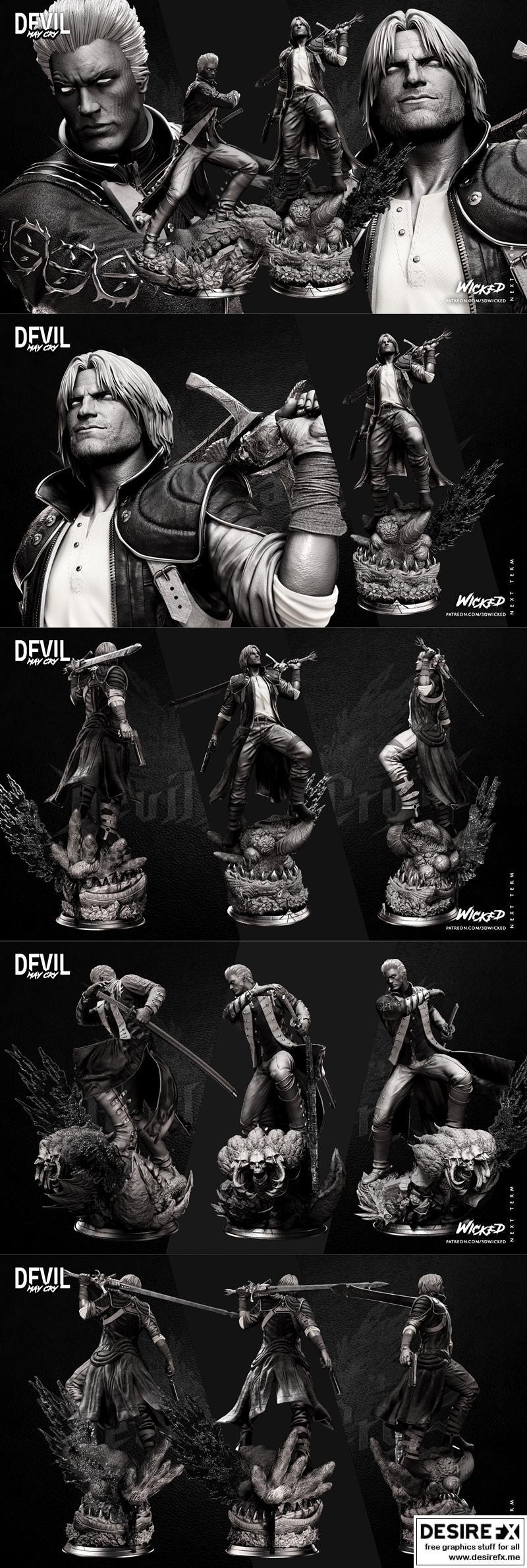 维吉尔3D打印模型 - 狂野之怒 Devil May Cry|Wicked – Vergil Statue Devil May Cry – 3D Print Model STL