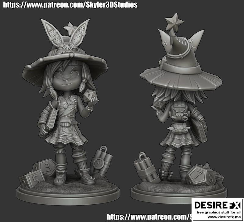 Tiny Tina 3D打印模型|Tiny Tina Chibi – 3D Print Model STL