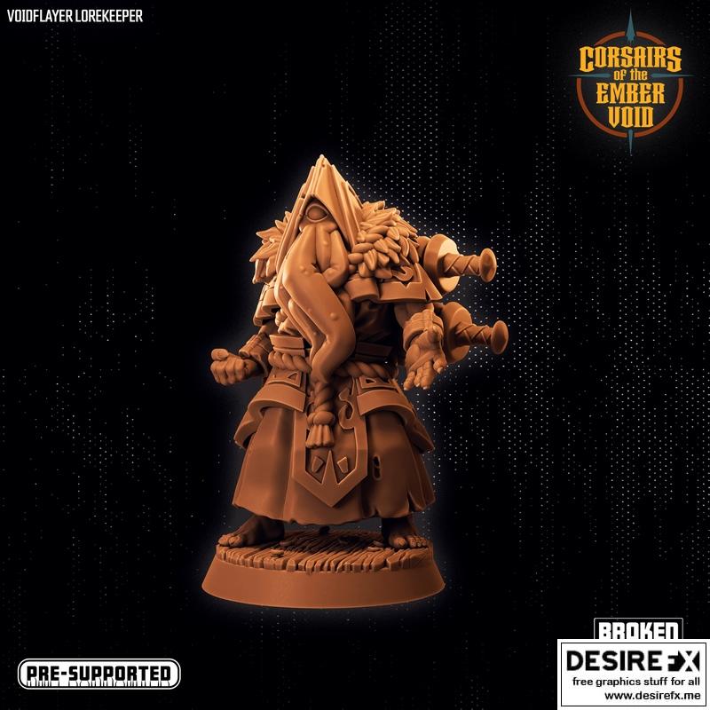 Ember虚空之子——虚空法师 lorekeeper 3D打印模型|Corsairs of the Ember Void – Voidflayer Lorekeeper – 3D Print Model STL