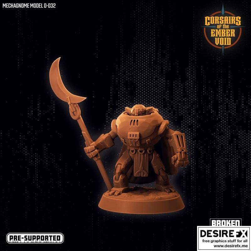 Ember Void中的机械精灵D-032 3D打印模型|Corsairs of the Ember Void – Mechagnome Model D-032 – 3D Print Model STL