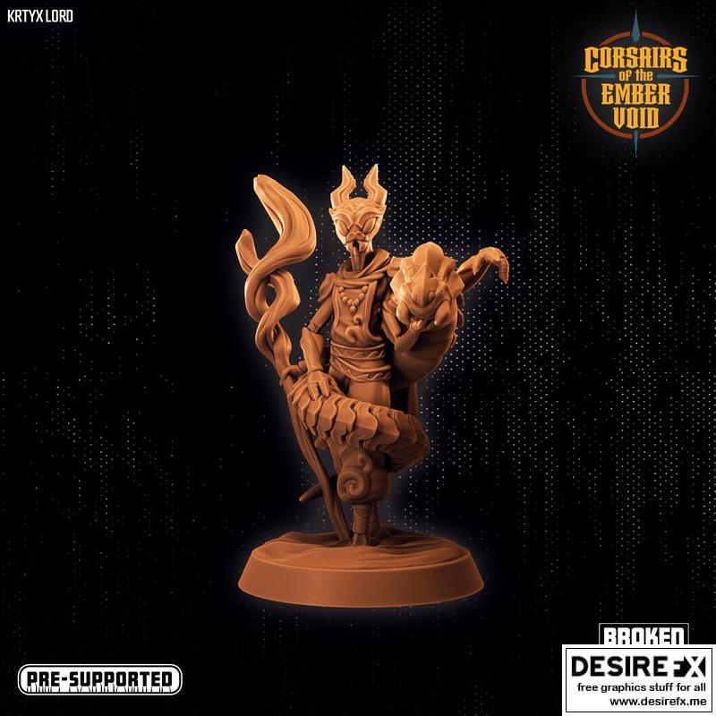 Ember虚空的海盗——克瑞克斯领主 3D打印模型|Corsairs of the Ember Void – Krtyx Lord – 3D Print Model STL