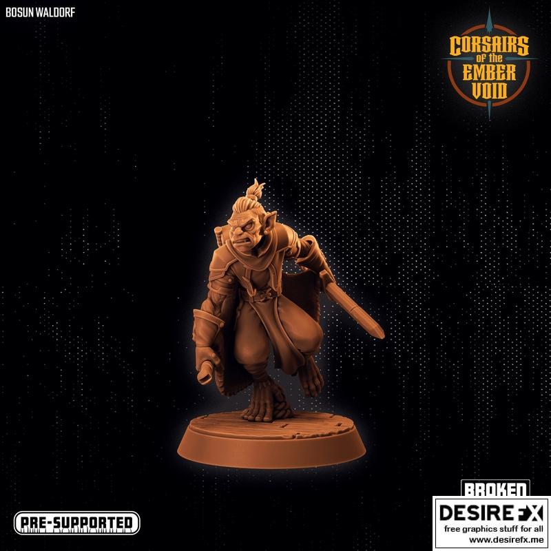 Ember Void中的博森·瓦尔多夫3D打印模型|Corsairs of the Ember Void – Bosun Waldorf – 3D Print Model STL