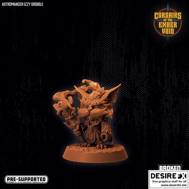 Ember虚空的海盗——星象师伊齐·格里布尔 3D打印模型|Corsairs of the Ember Void – Astromancer Izzy Gribble – 3D Print Model STL