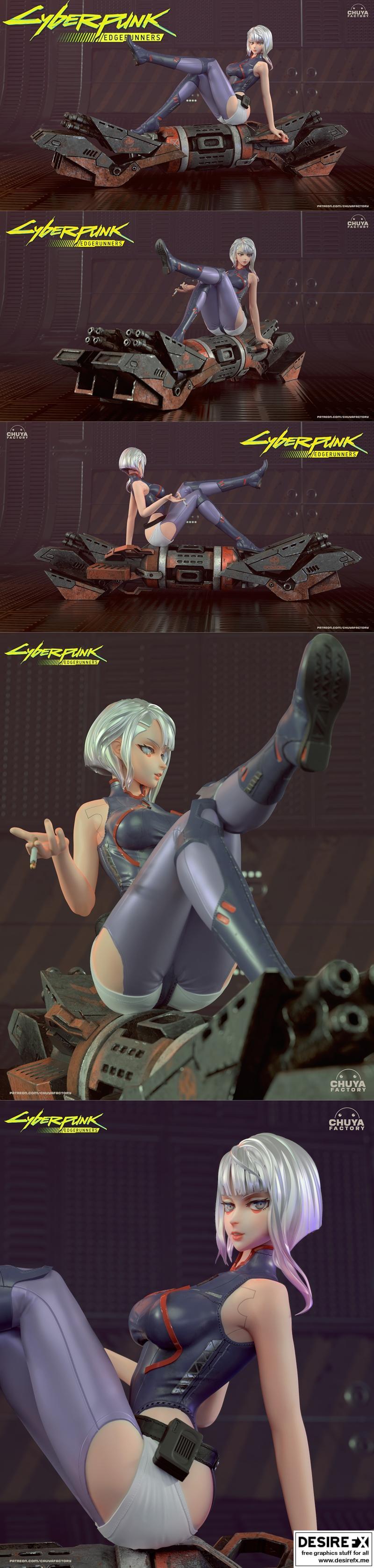 赛博朋克边缘竞速卢西 3D打印模型|Cyberpunk Edgerunner Lucy – 3D Print Model STL