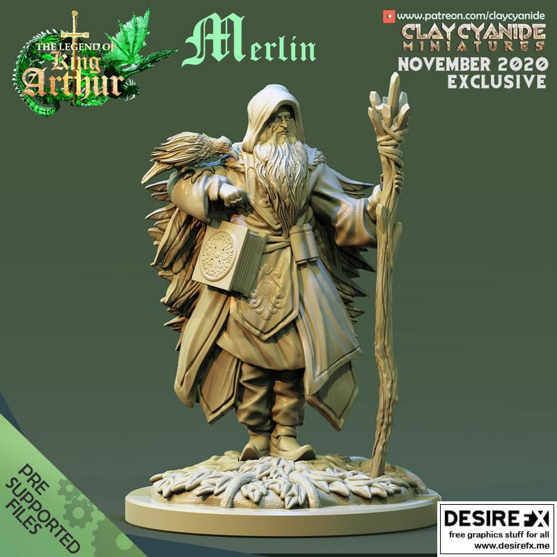 梅林 - 3D打印模型|Merlin – 3D Print Model STL
