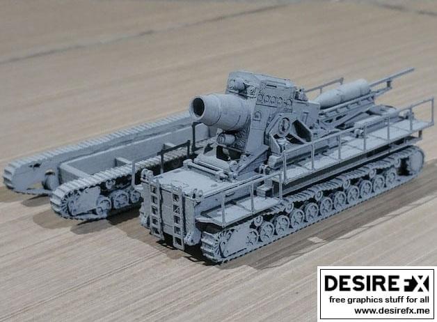 德国卡尔·格雷特榴弹发射器 3D打印模型|German Karl Gerat Mortar – 3D Print Model STL