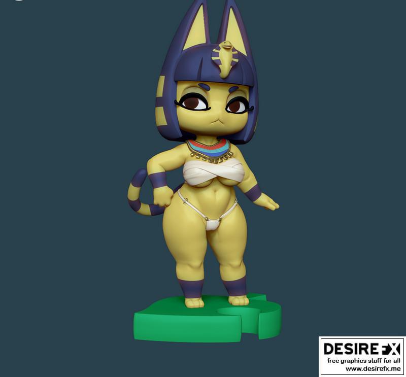 Ankha – 3D打印模型：动漫角色立体造型|Ankha – 3D Print Model STL