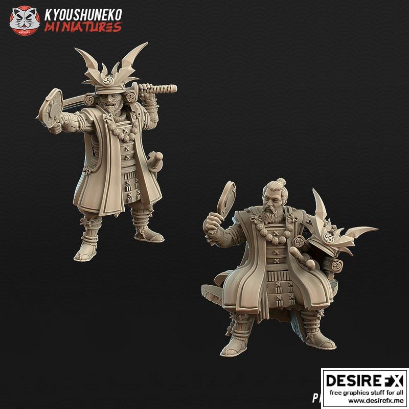 日本武士大名迷你模型 3D打印版|Kyoushuneko Miniatures Japanese Samurai Daimyo – 3D Print Model STL
