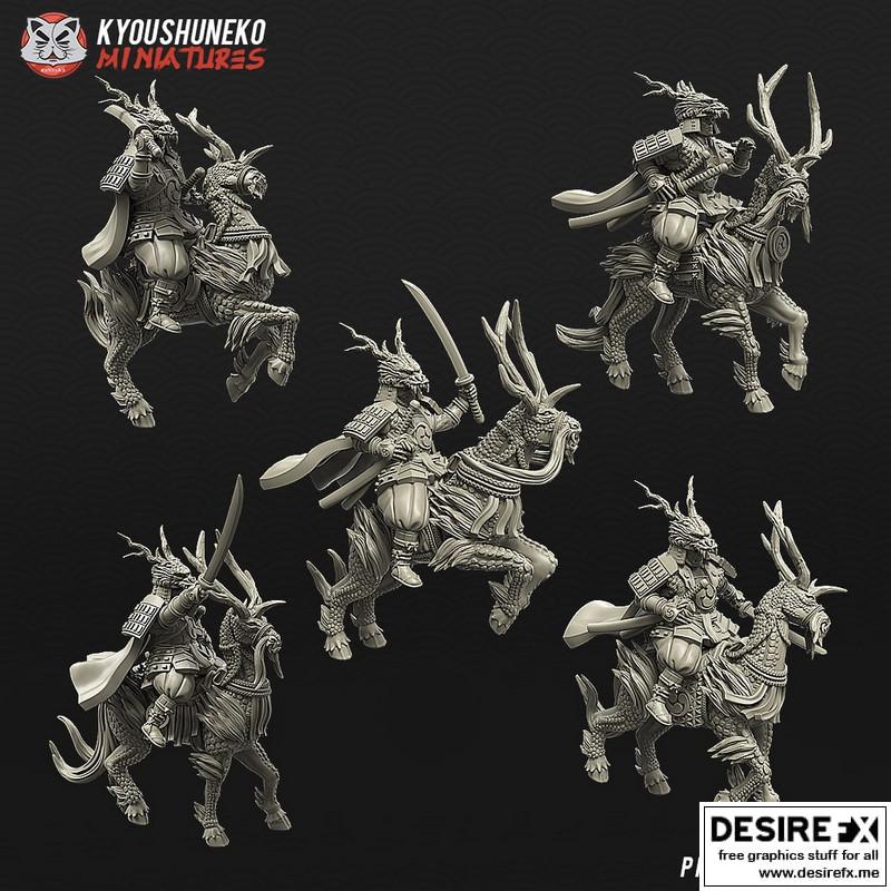 日本巨守护神·麒麟 3D打印模型|Kyoushuneko Miniatures Japanese Great Guard on Kirin – 3D Print Model STL