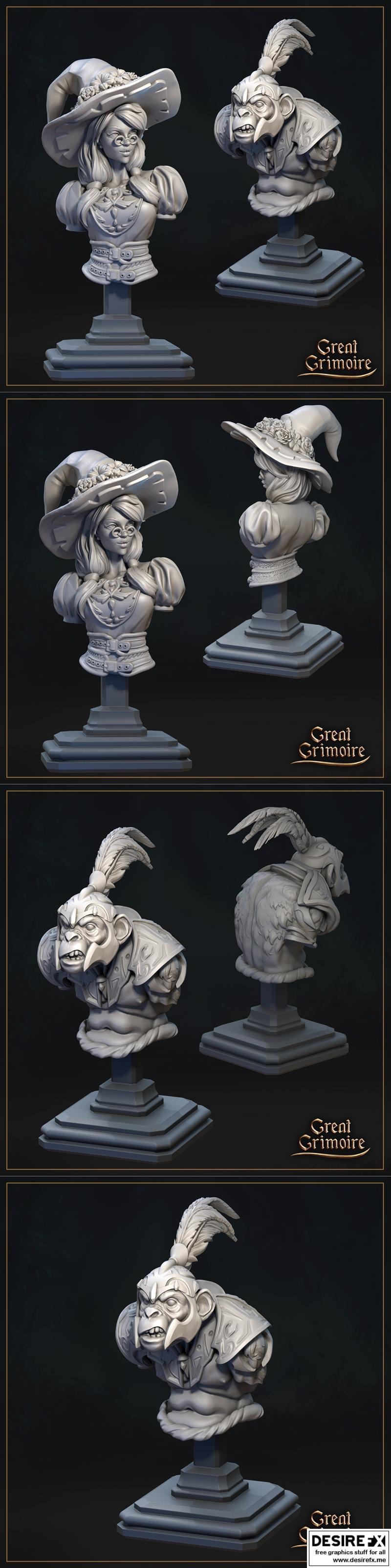 Busts vol.12 – 3D打印模型：动漫游戏角色立体雕塑 STL文件集|Busts vol.12 – 3D Print Model STL