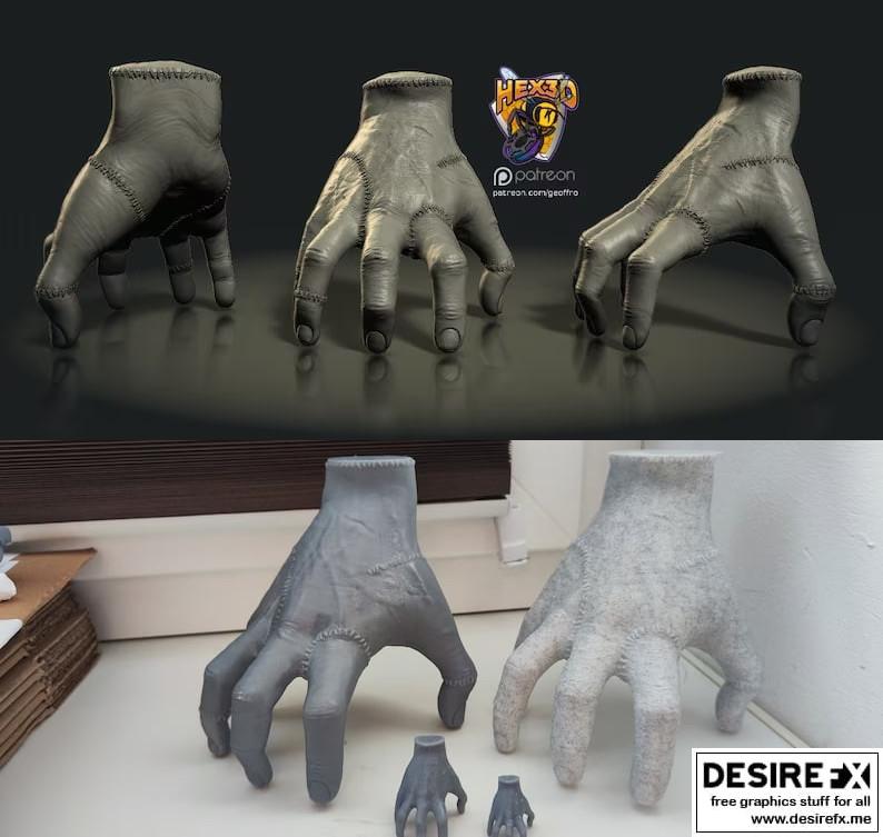 周三-异界-Hex3D-3D打印模型|Wednesday – Thing – Hex3D – 3D Print Model STL