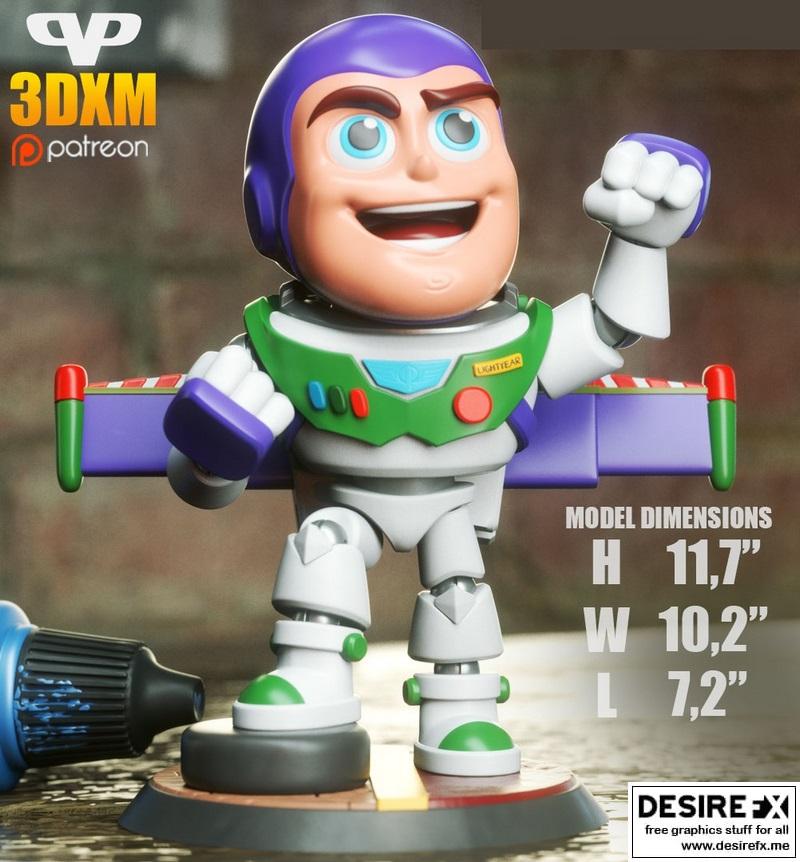 迪士尼 Buzz Lightyear 比克人 3D打印模型|Buzz Lightyear Chibi – 3D Print Model STL