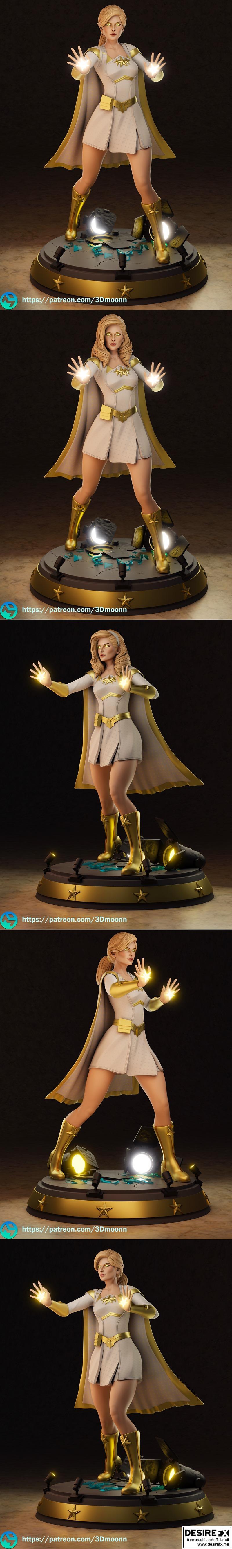 星夜之光 – 3D月影 – 可打印模型|Starlight – 3Dmoonn – 3D Print Model STL