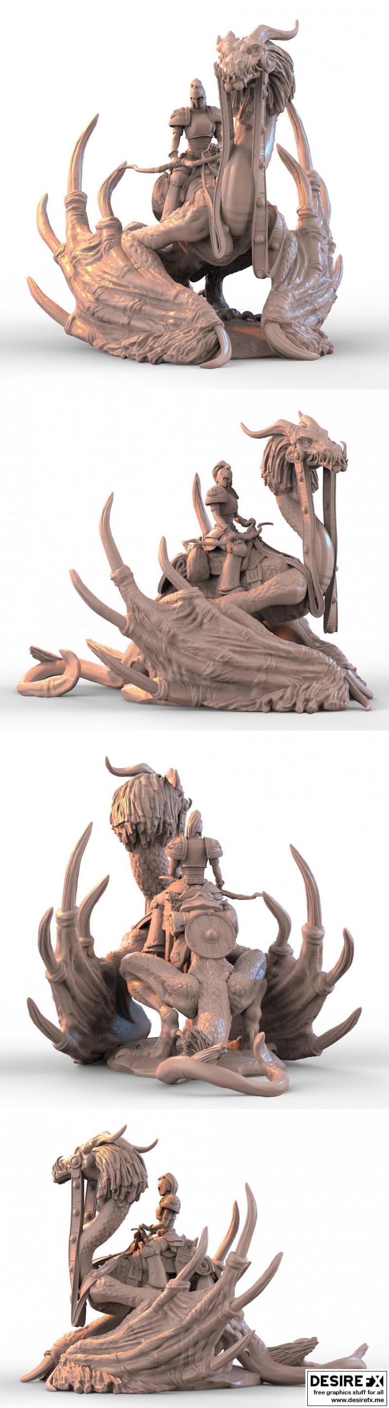 阿奇：龙骑士3D打印模型|Archer – The Dragon Knights – 3D Print Model STL