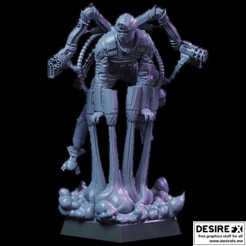 超频危机-ExoForce飞行者-3D打印模型|Overclock Crisis – ExoForce Flier – 3D Print Model STL