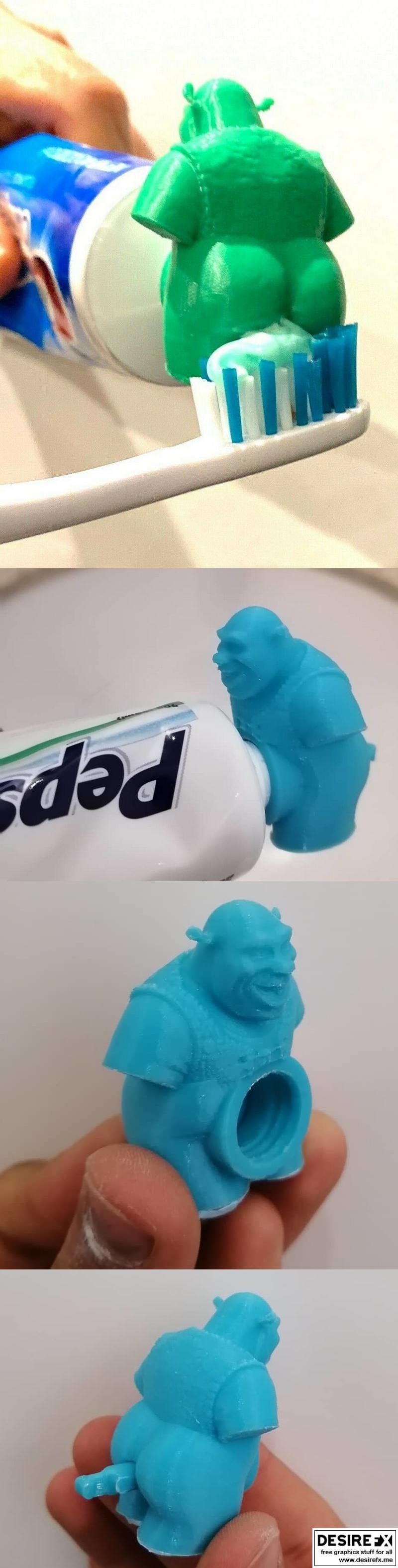 谢尔克牙膏便便——3D打印模型|Shrek Toothpaste Pooper – 3D Print Model STL