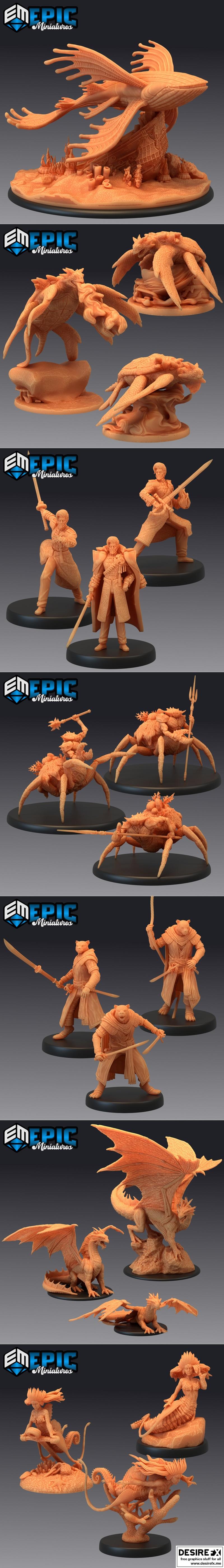 史诗迷你模型——宝藏寻踪3D打印模型|Epic Miniatures – Treasure Hunt – 3D Print Model STL