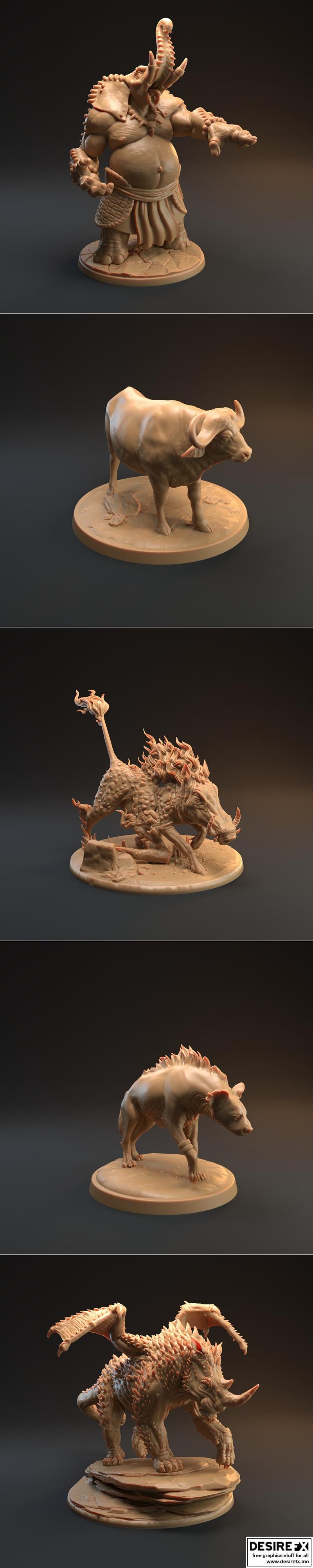 龙捕手旅舍模型——萨凡纳场景3D打印雕塑|The Dragon Trappers Lodge – Savannah Set – 3D Print Model STL