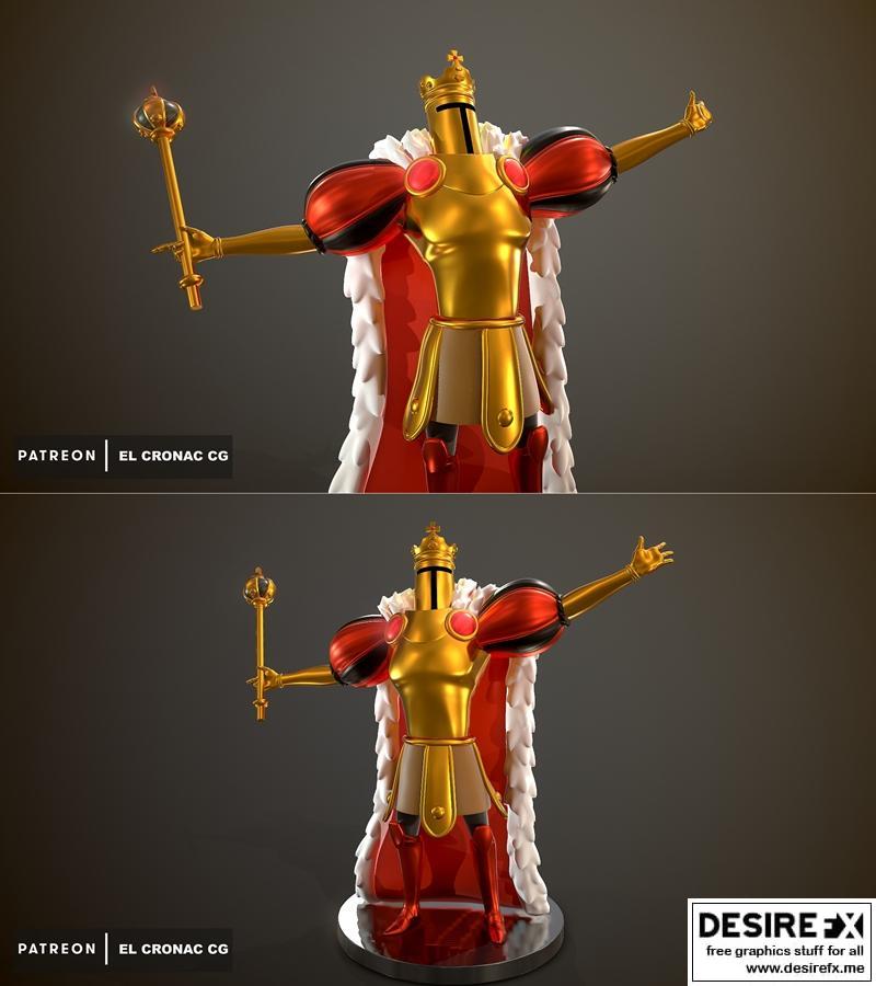 国王骑士 - 3D打印模型|King Knight – 3D Print Model STL