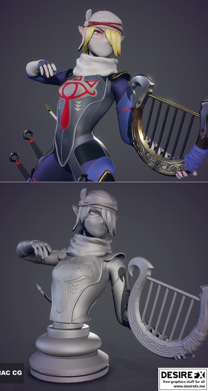 Sheik Bust 3D打印模型|Sheik Bust – 3D Print Model STL