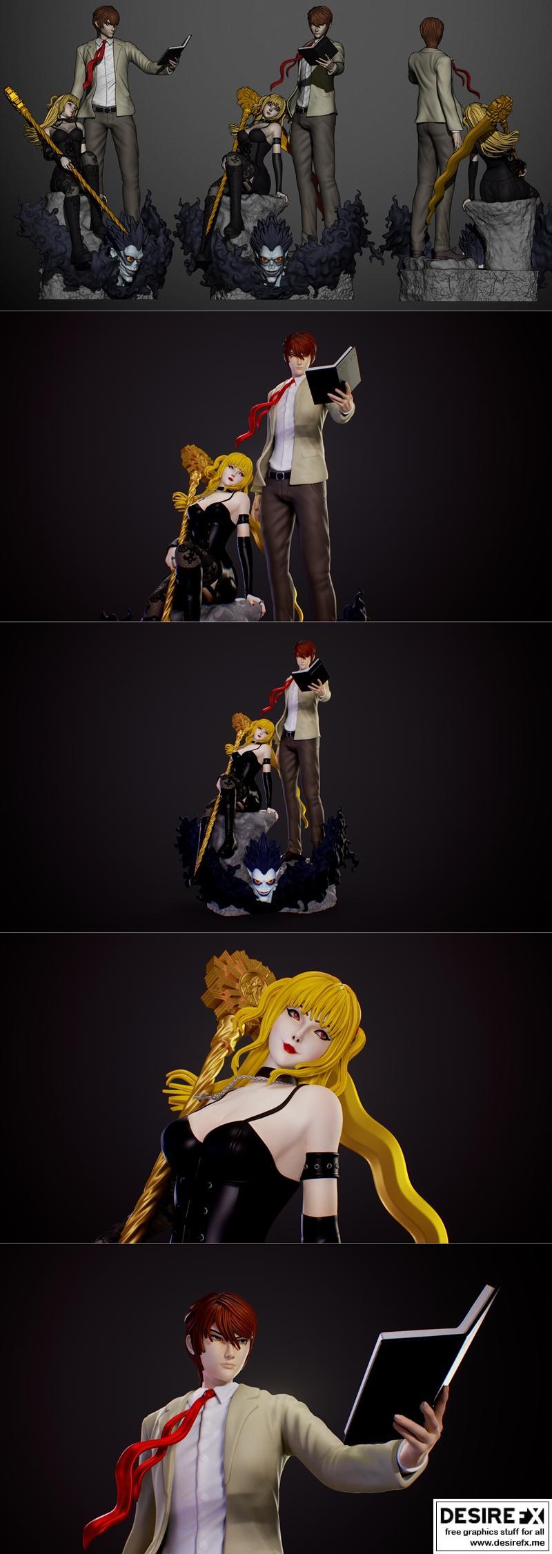 Misa 和 Light 3D 打印模型|Misa and Light – 3D Print Model STL