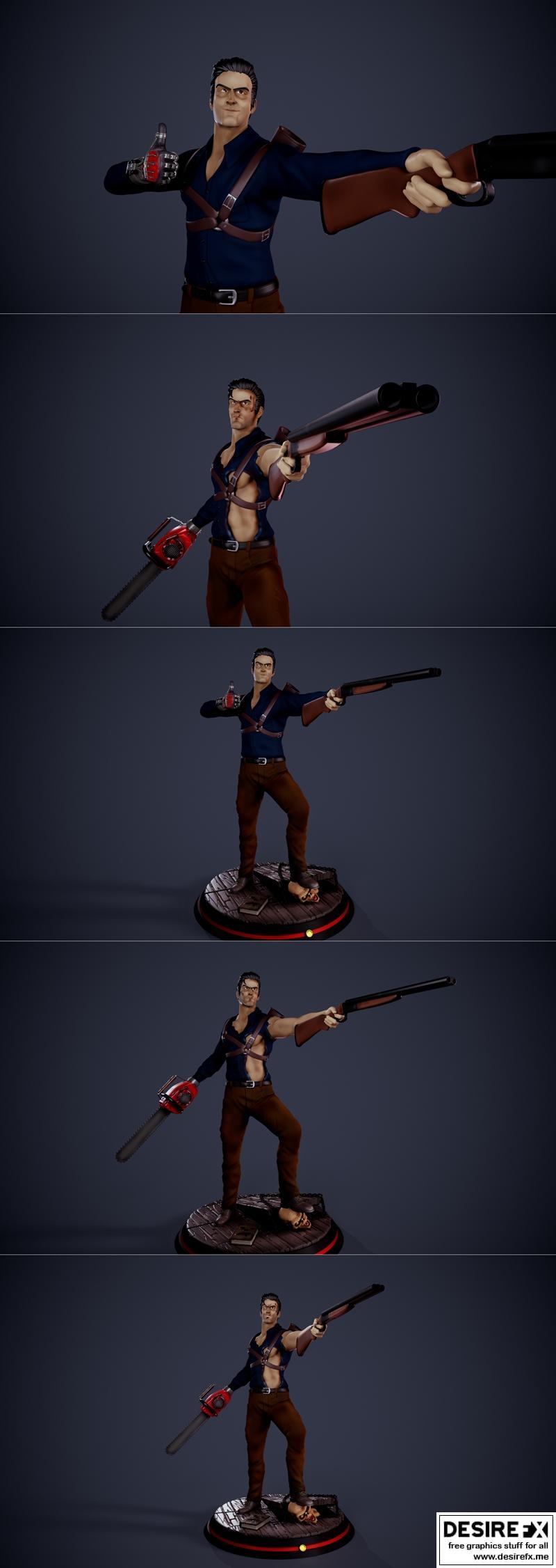 Ash Williams - 神鬼传奇 3D打印模型|Ash Williams – 3D Print Model STL