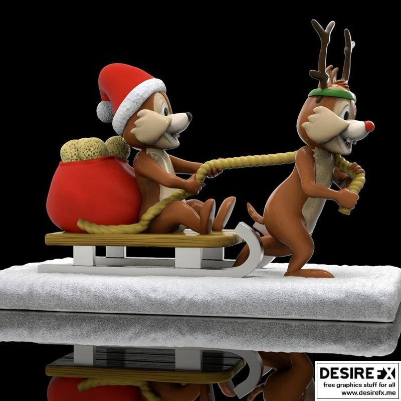 芯片与 Dale 3D打印模型|Chip and Dale – 3D Print Model STL