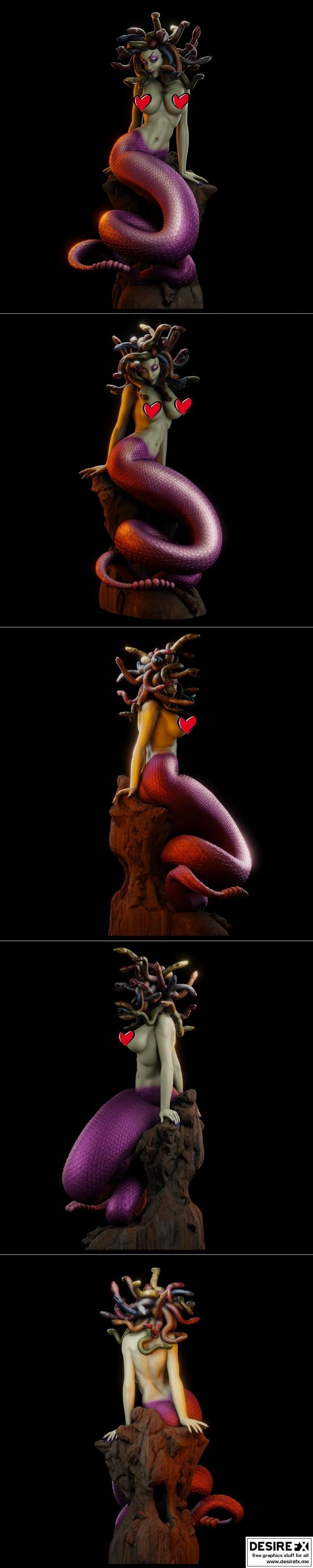 Medusa PinUp 3D打印模型|Medusa PinUp – 3D Print Model STL