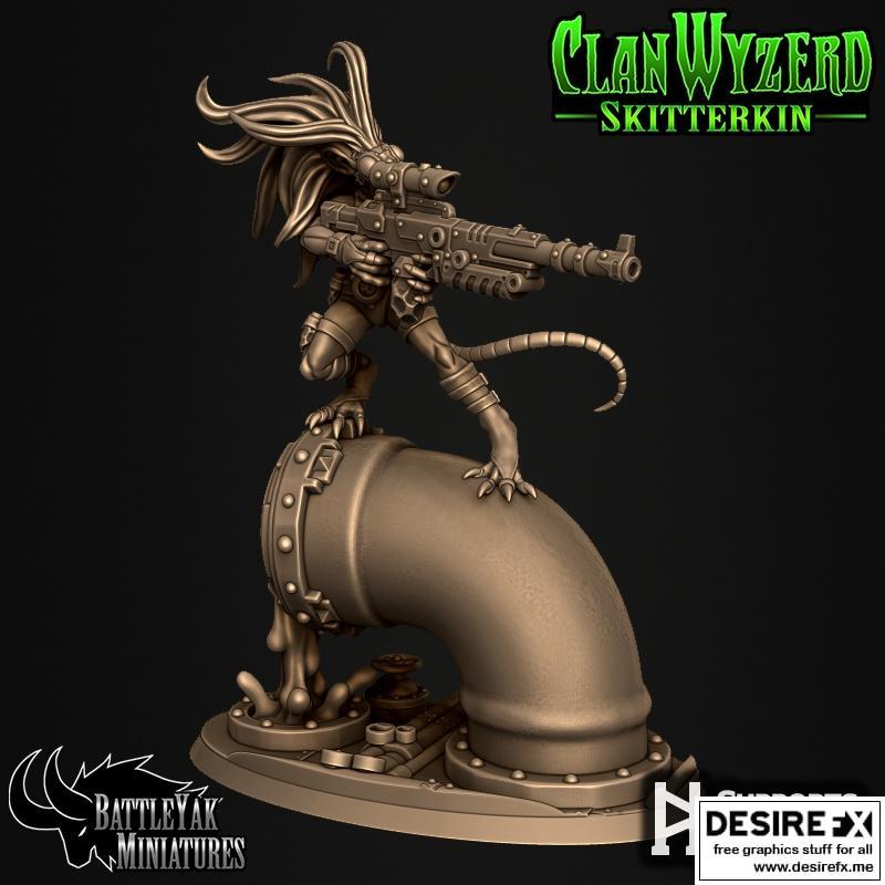 Battle Yak 3D打印模型：影裔族斯凯特克人系列|Battle Yak Miniatures – Clan Wyzerd Skitterkin – Shadowkin – 3D Print Model STL