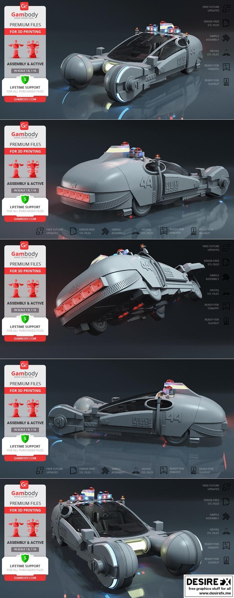 Police Spinner - 3D打印模型|Police Spinner – 3D Print Model STL