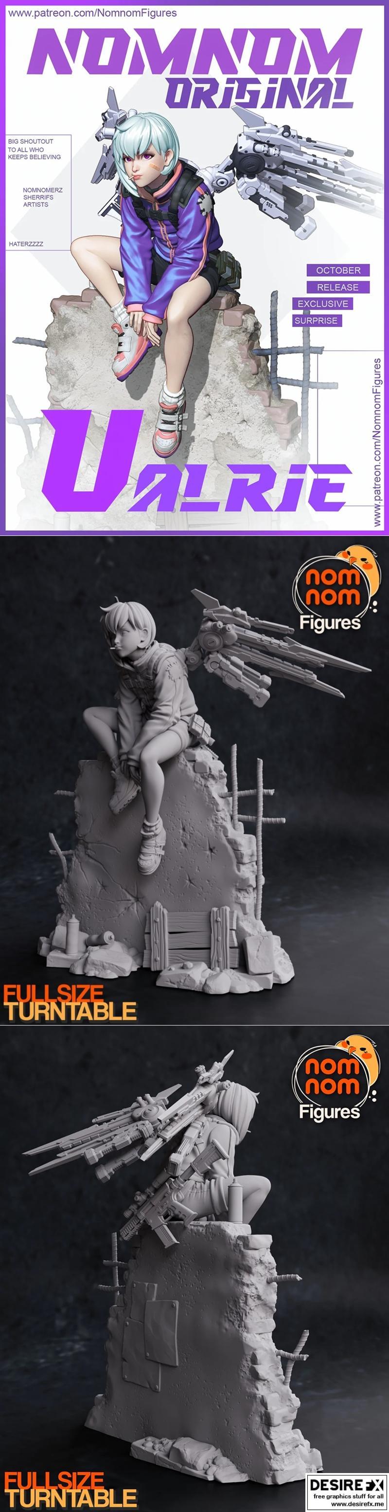 Valrie 3D打印模型 NomNom角色雕塑|Valrie – NomNom Figures – 3D Print Model STL