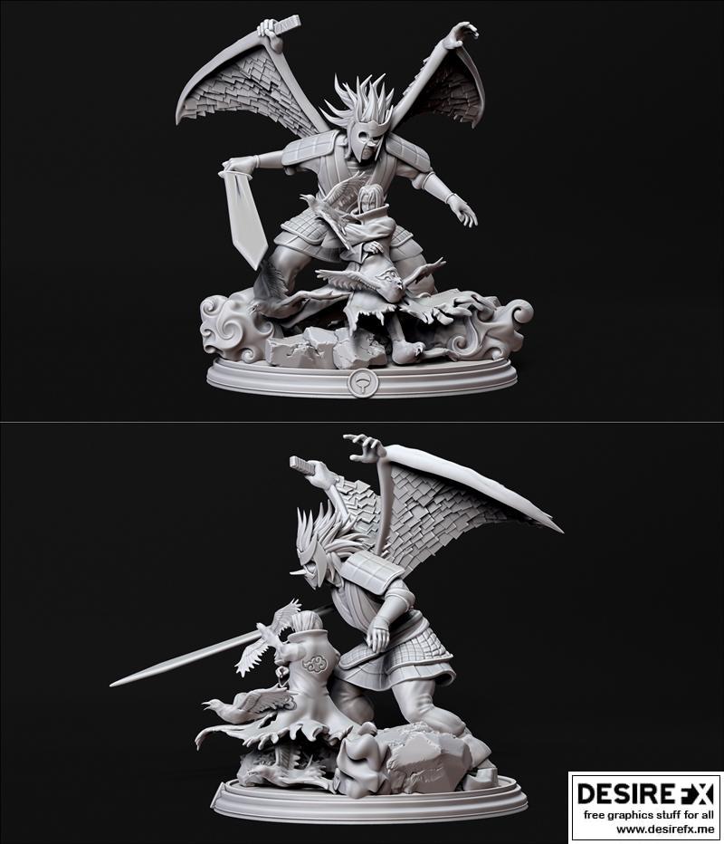 伊邪那岐与 Susanoo 3D打印模型|Itachi and Susanoo – 3D Print Model STL