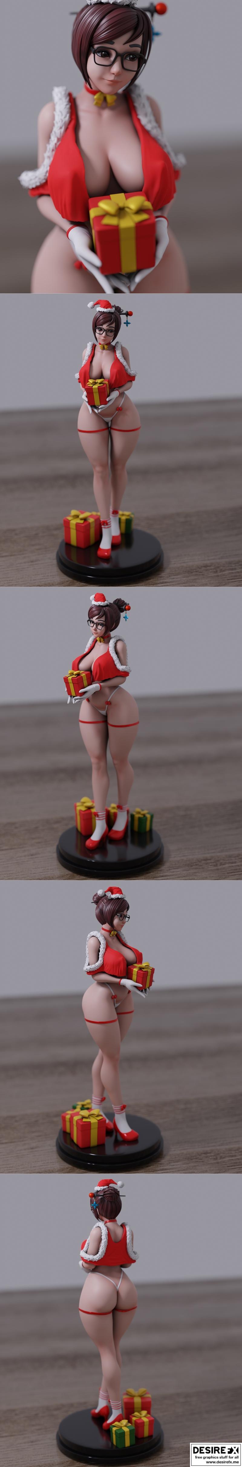 使命召唤圣诞节——莫莫吉——3D打印模型|Mei Overwatch XXXmas – Momoji – 3D Print Model STL