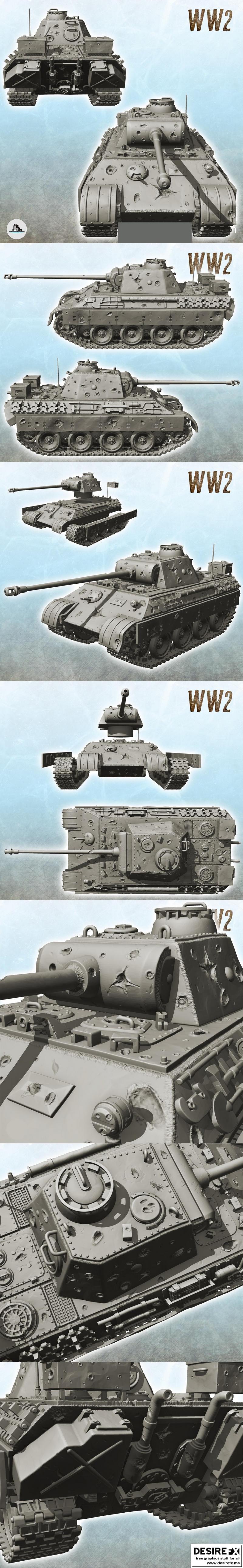 Panzer V 法兰西斯·G 3D打印模型|Panzer V Panther Ausf. G – 3D Print Model STL