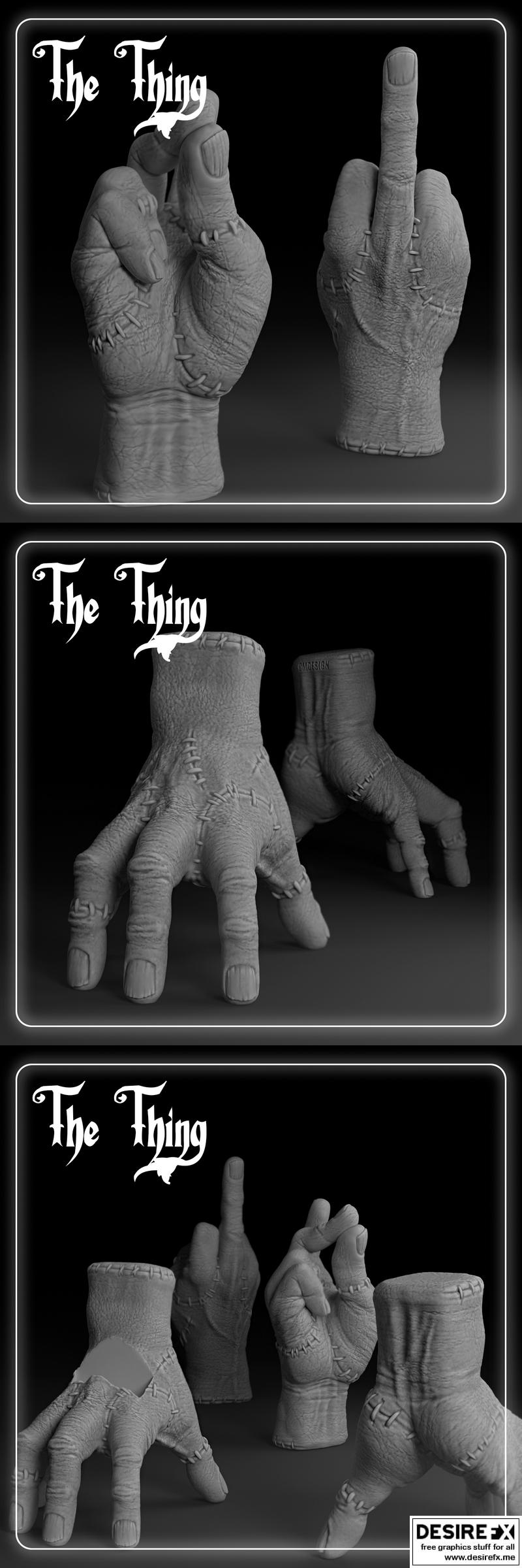 加姆斯家族-异形-3D打印模型|The Thing – Family Addams – 3D Print Model STL