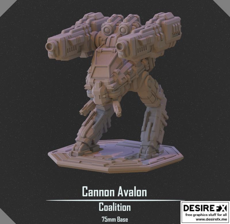 Vesper Project 3D打印模型：Avalon武器模型|Vesper Project – Cannon Avalon – 3D Print Model STL