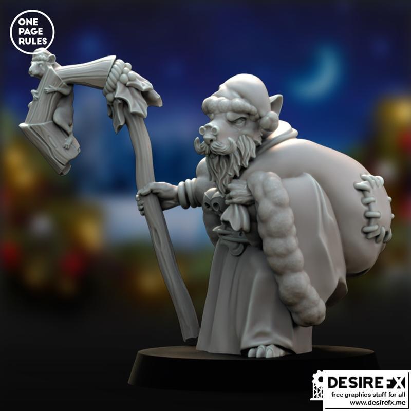 Ratfather圣诞节 3D打印模型|Ratfather Christmas – 3D Print Model STL