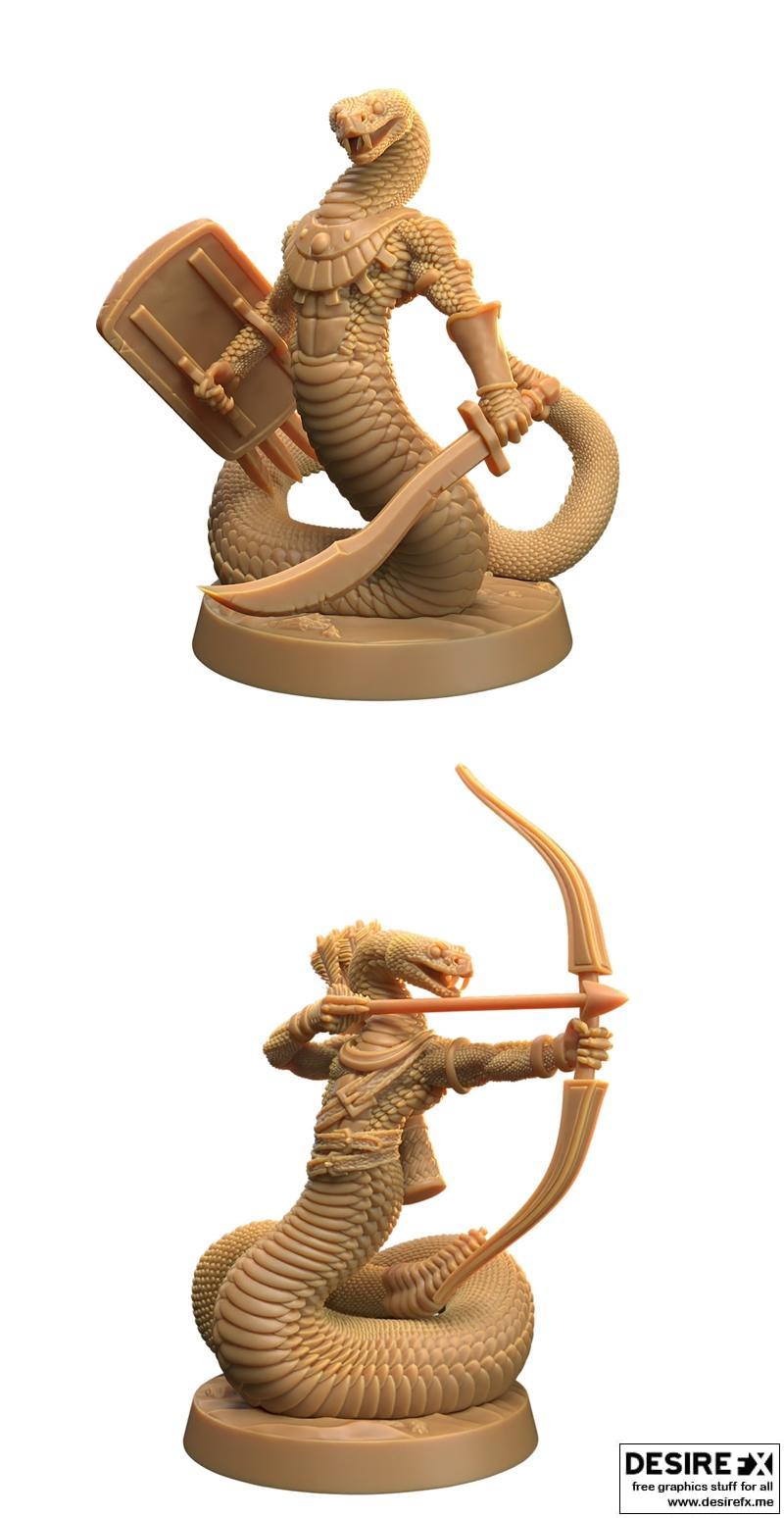 Rattlers 3D打印模型：Warrior与Slithe角色立体造型|Rattlers Warrior and Rattlers Slithe – 3D Print Model STL