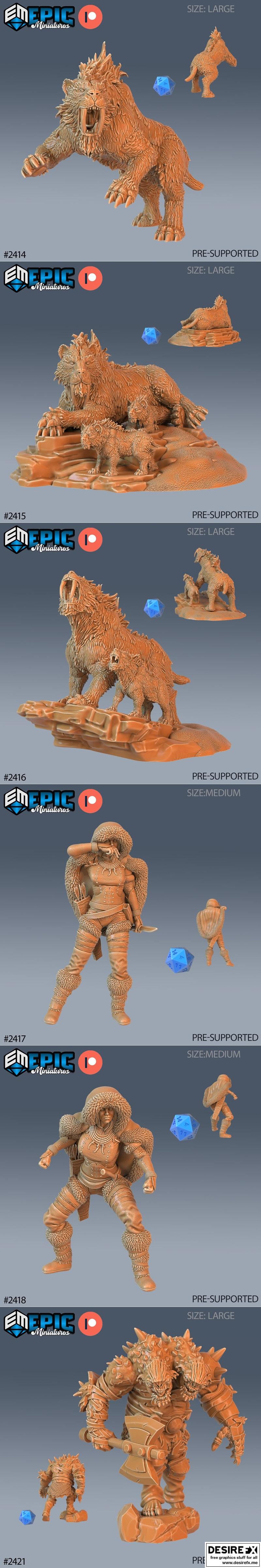 史诗迷你模型——古代寒境——即将到来——3D打印模型|Epic Miniatures – Ancient Cold – Incoming – 3D Print Model STL