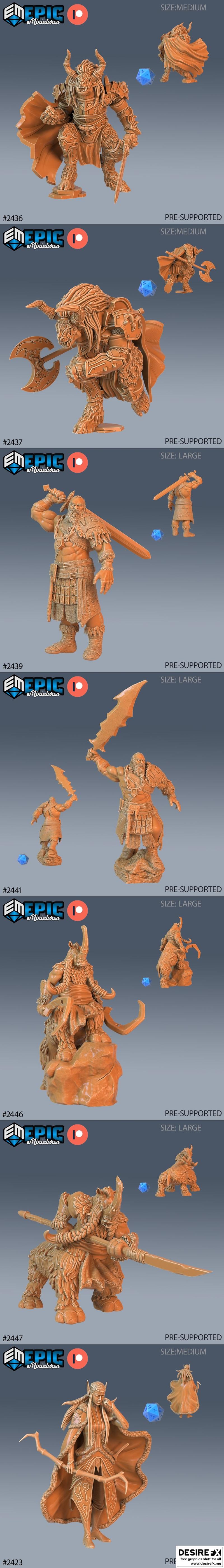 史诗迷你模型——古代寒境——即将到来——3D打印模型|Epic Miniatures – Ancient Cold – Incoming – 3D Print Model STL