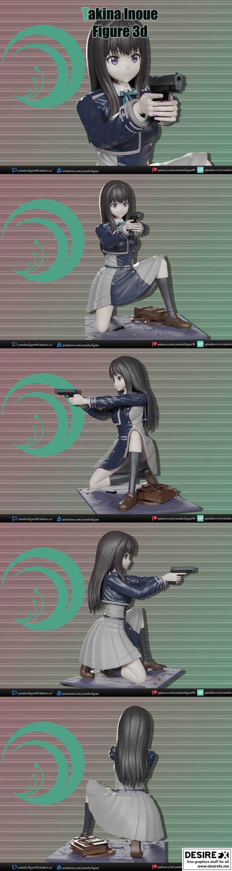 Takina Inoue角色3D打印模型|Takina Inoue figure – 3D Print Model STL