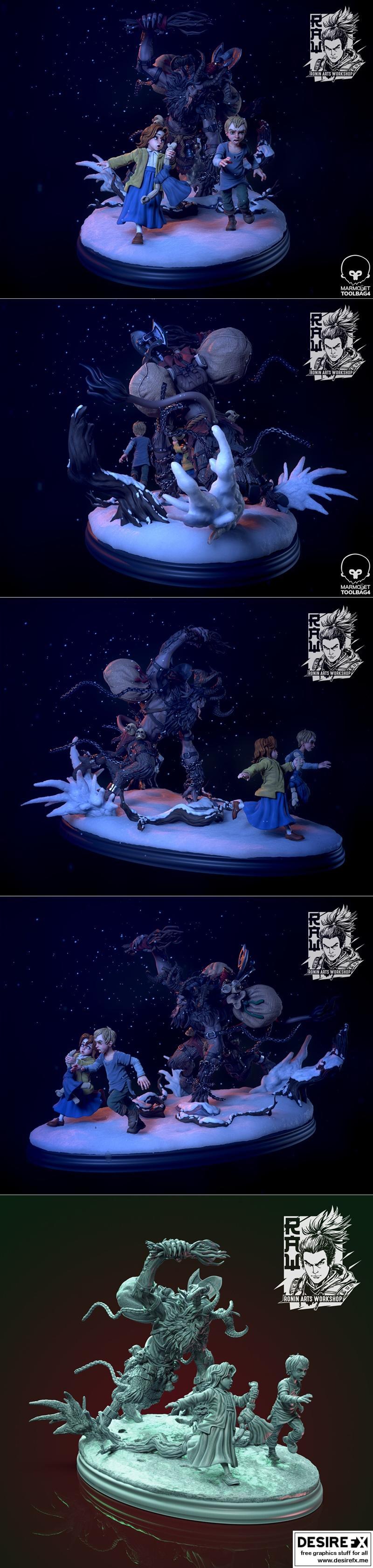 怪物克拉姆普斯 3D打印模型|Monster Kramppus – 3D Print Model STL