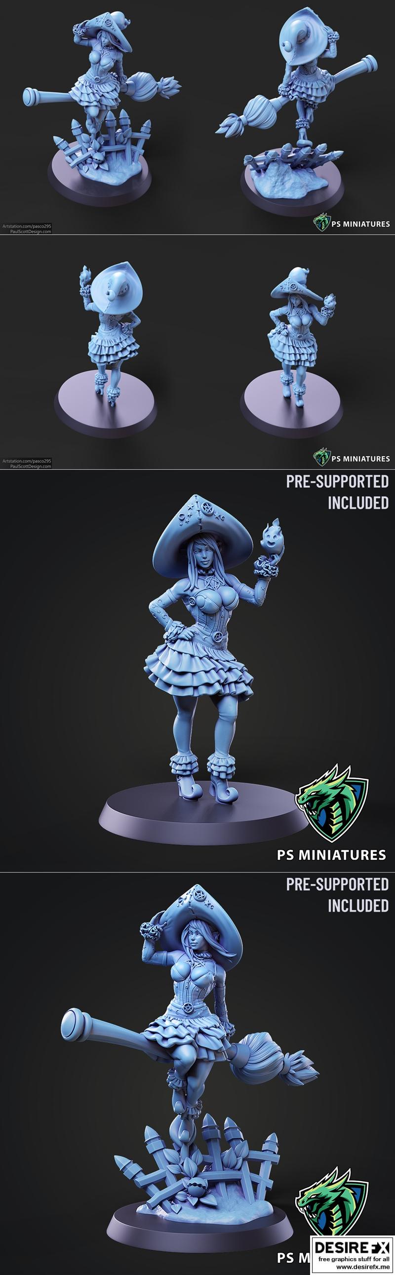 冬日女巫精灵套装 3D打印模型 STL|Witch Elves Bundle December 2022 – 3D Print Model STL