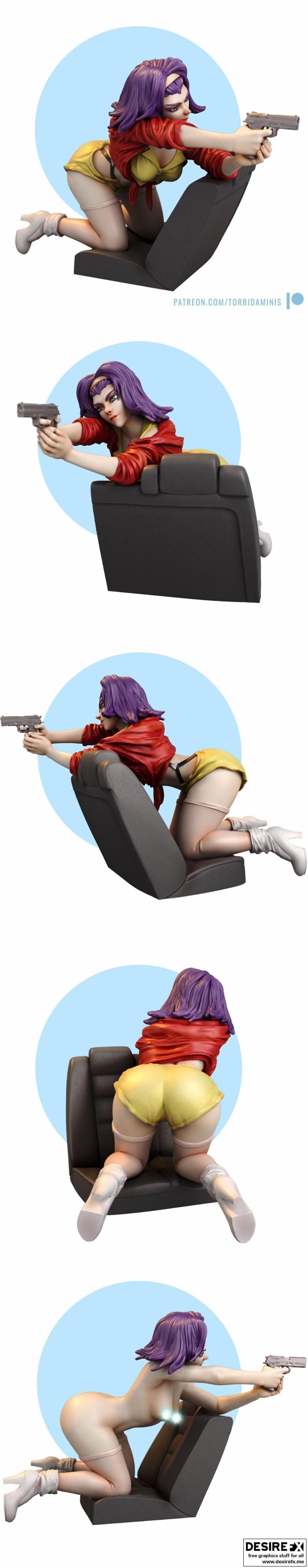 托里达迷你模型 3D打印 芙伊·瓦伦丁|Faye Valentine – Torrida Minis – 3D Print Model STL