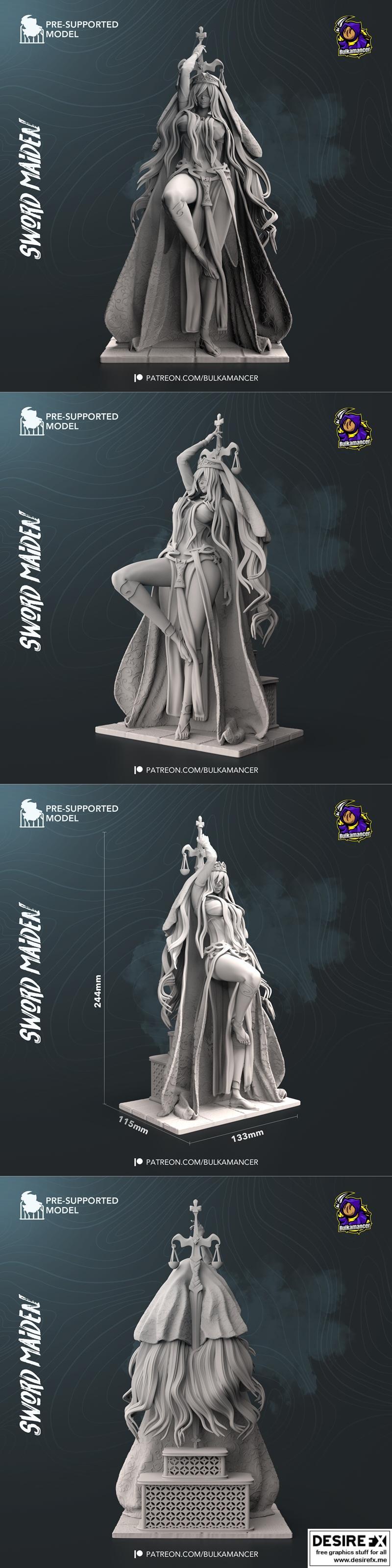 Goblin Slayer 3D打印模型|Sword Maiden(Goblin Slayer) – Bulkamancer – 3D Print Model STL